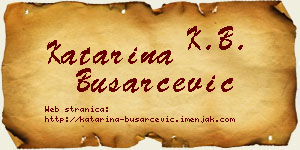 Katarina Busarčević vizit kartica